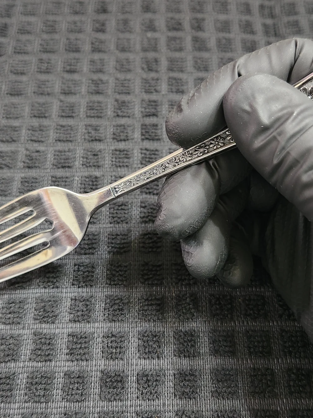 3 Japanese 1960s Flower Floral Interpur Florenz Stainless Steel Dinner Forks